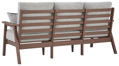Emmeline - Sofa with Cushion - Brown / Beige