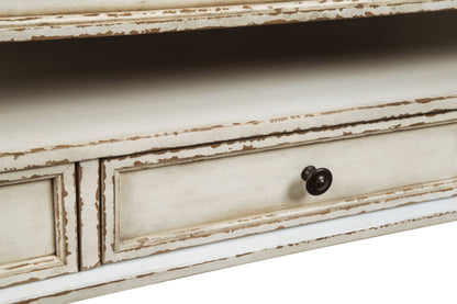 Realyn - Lift Top Cocktail Table - White / Brown