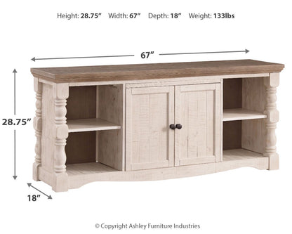 Havalance - Extra Large TV Stand - 2 Doors - Brown / Beige