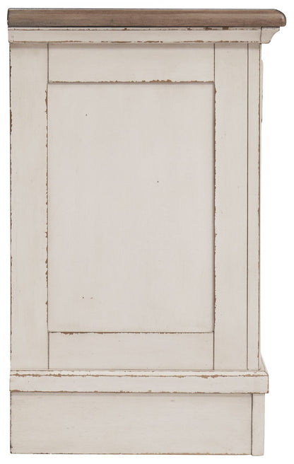 Realyn - Three Drawer Night Stand - White / Brown / Beige