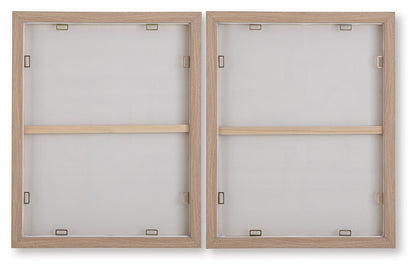 Waldett - Wall Art Set (Set of 2) - Beige / White
