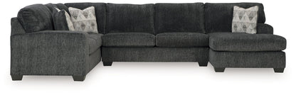 Hollyview - 3-Piece Sectional With Raf Corner Chaise - Shadow