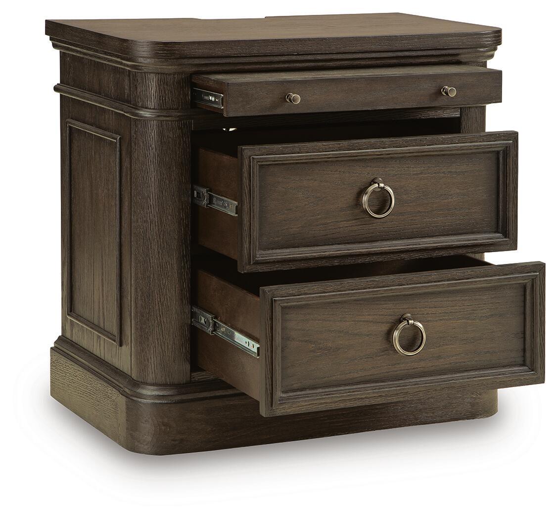Wickenger - Two Drawer Night Stand - Dark Brown