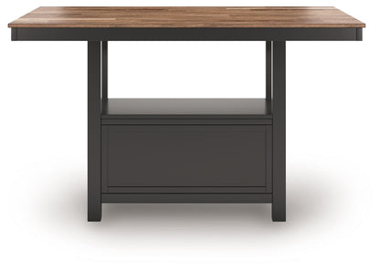 Wildenauer - Rectangular Dining Room Counter Table - Brown / Black