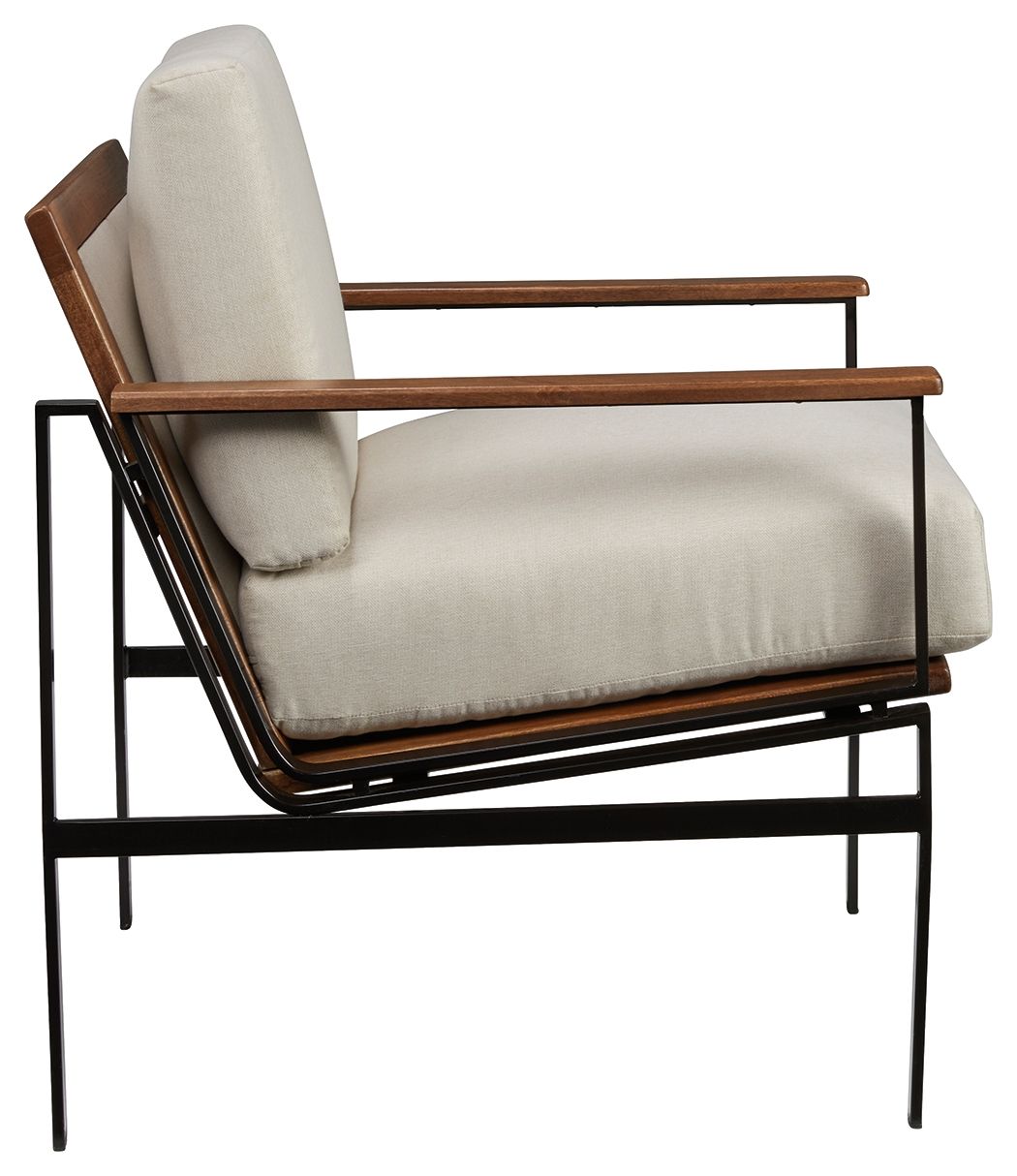 Tilden - Accent Chair - Ivory / Brown