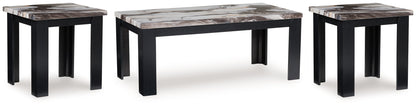 Jazmore - Dark Brown - Occasional Table Set (Set of 3)