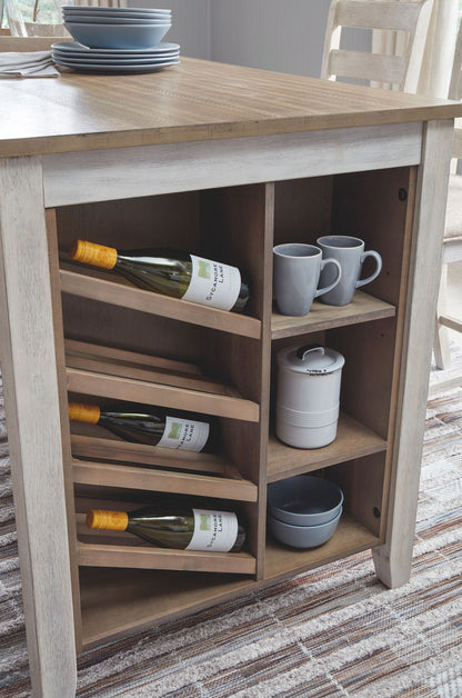 Skempton - Rectangular Counter Table With Storage - White