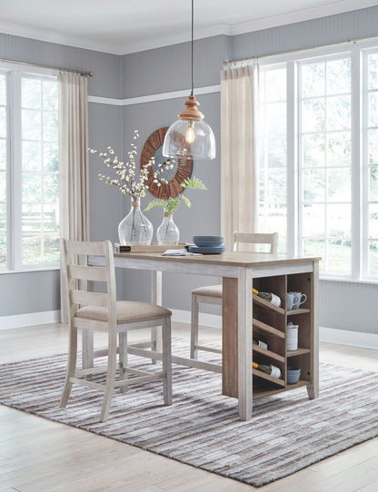 Skempton - Rectangular Counter Table With Storage - White