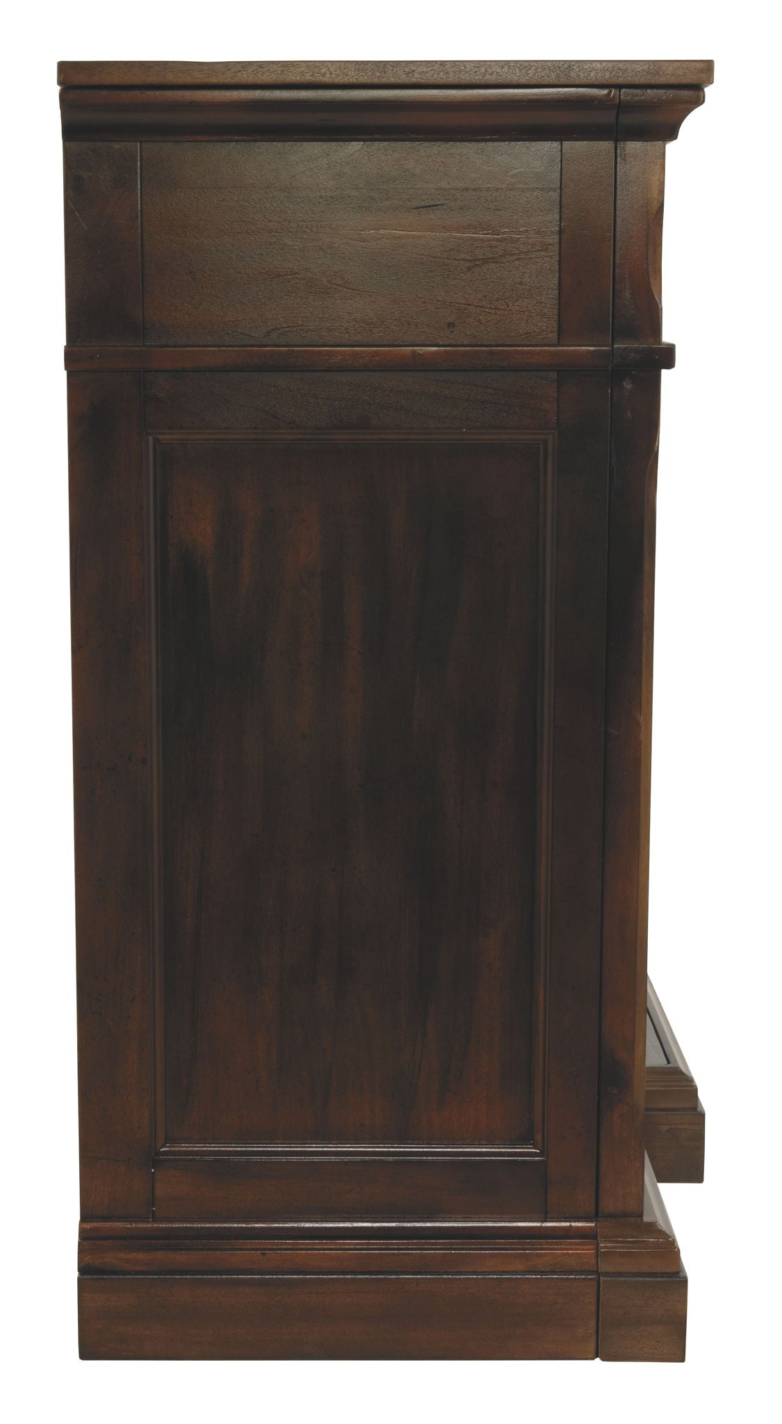Roddinton - XL TV Stand w/Fireplace Option - Dark Brown