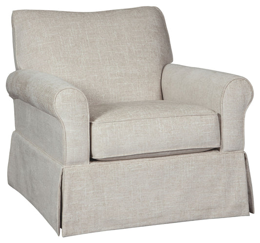 Searcy - Swivel Glider Accent Chair - Quartz