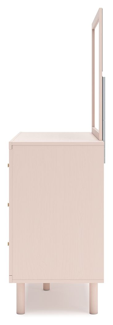 Wistenpine - Dresser And Mirror - Blush