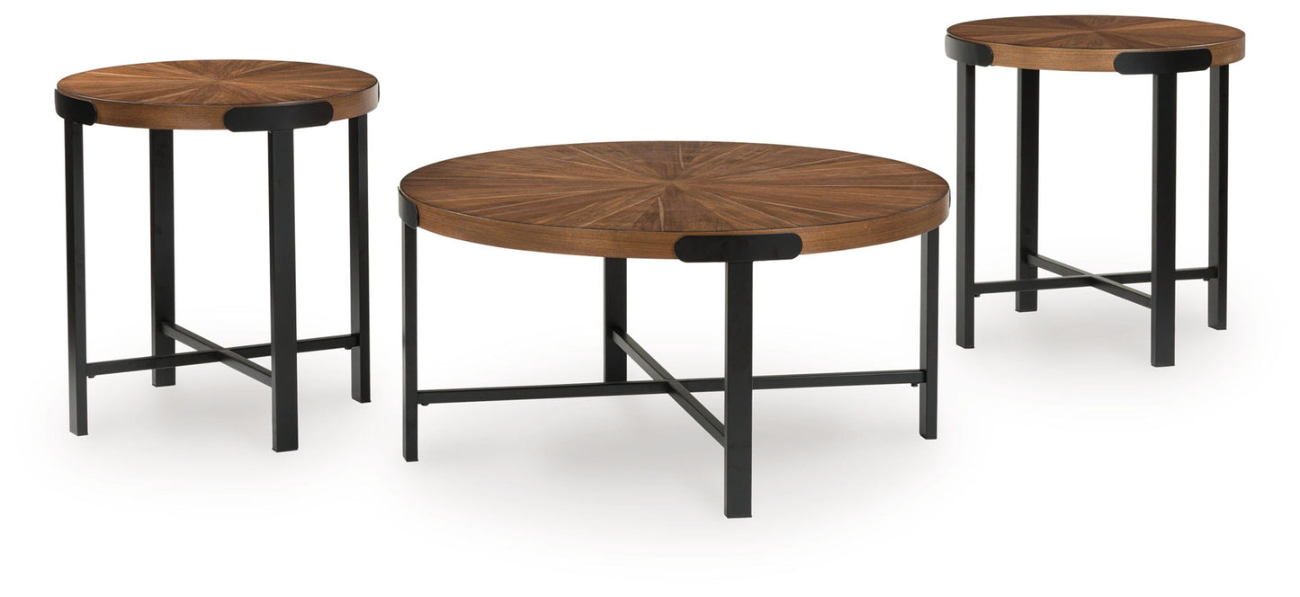 Crosstrail - Occasional Table Set (Set of 3) - Brown