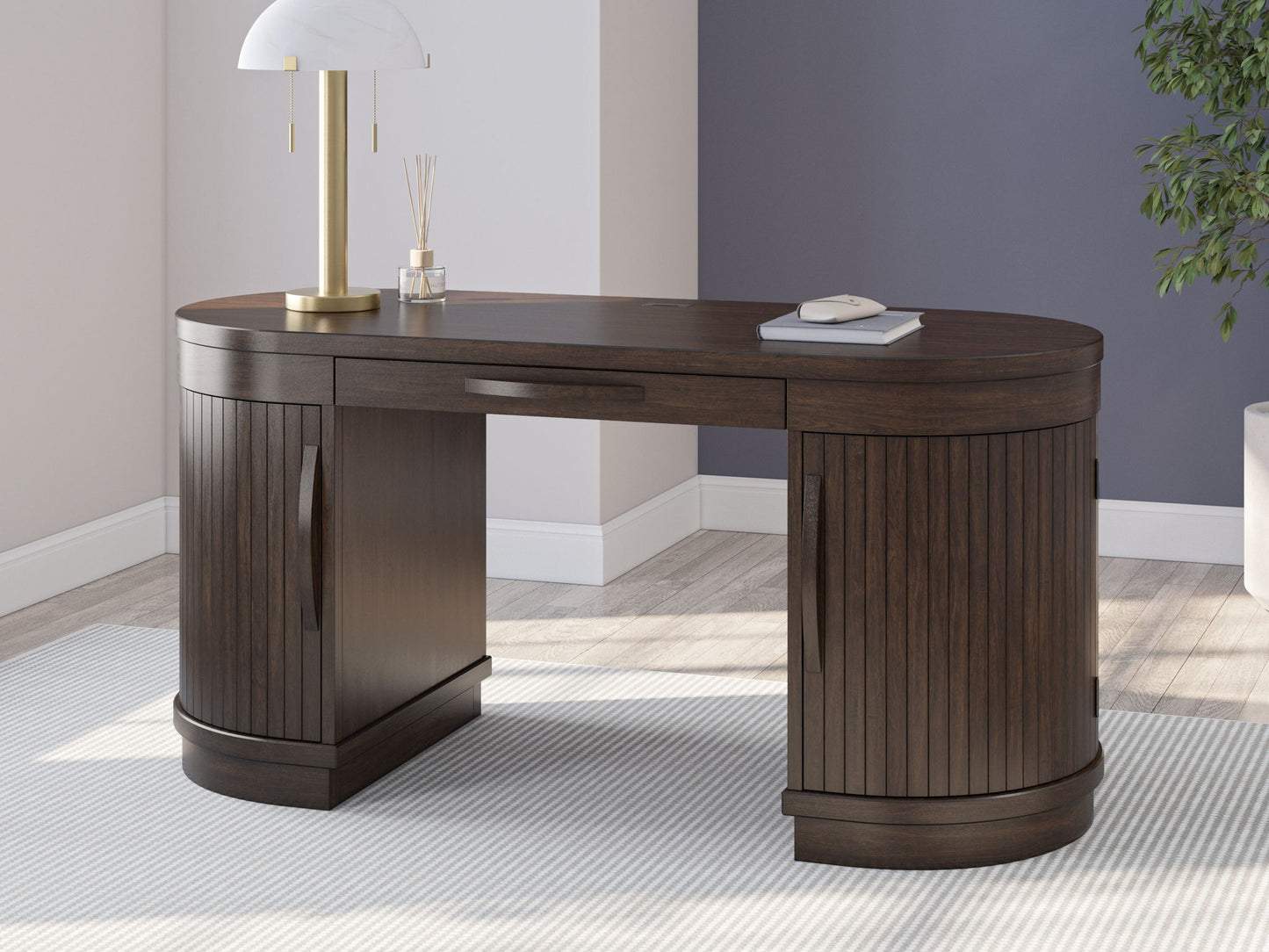 Korestone - Home Office Desk - Warm Brown