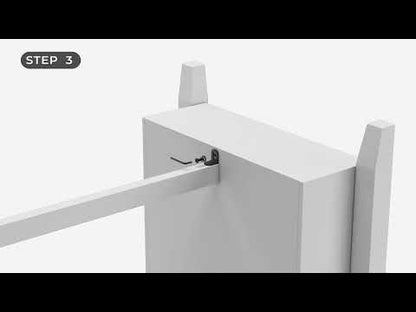 Skempton - Rectangular Counter Table With Storage - White